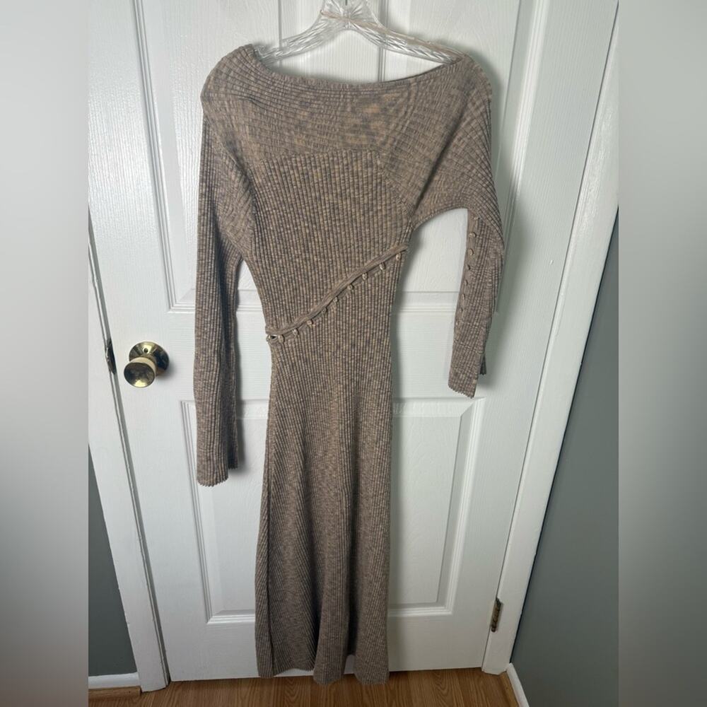 Cult Gaia Rosalia Knit Midi Dress in Canyon Tan M - Picture 6 of 11